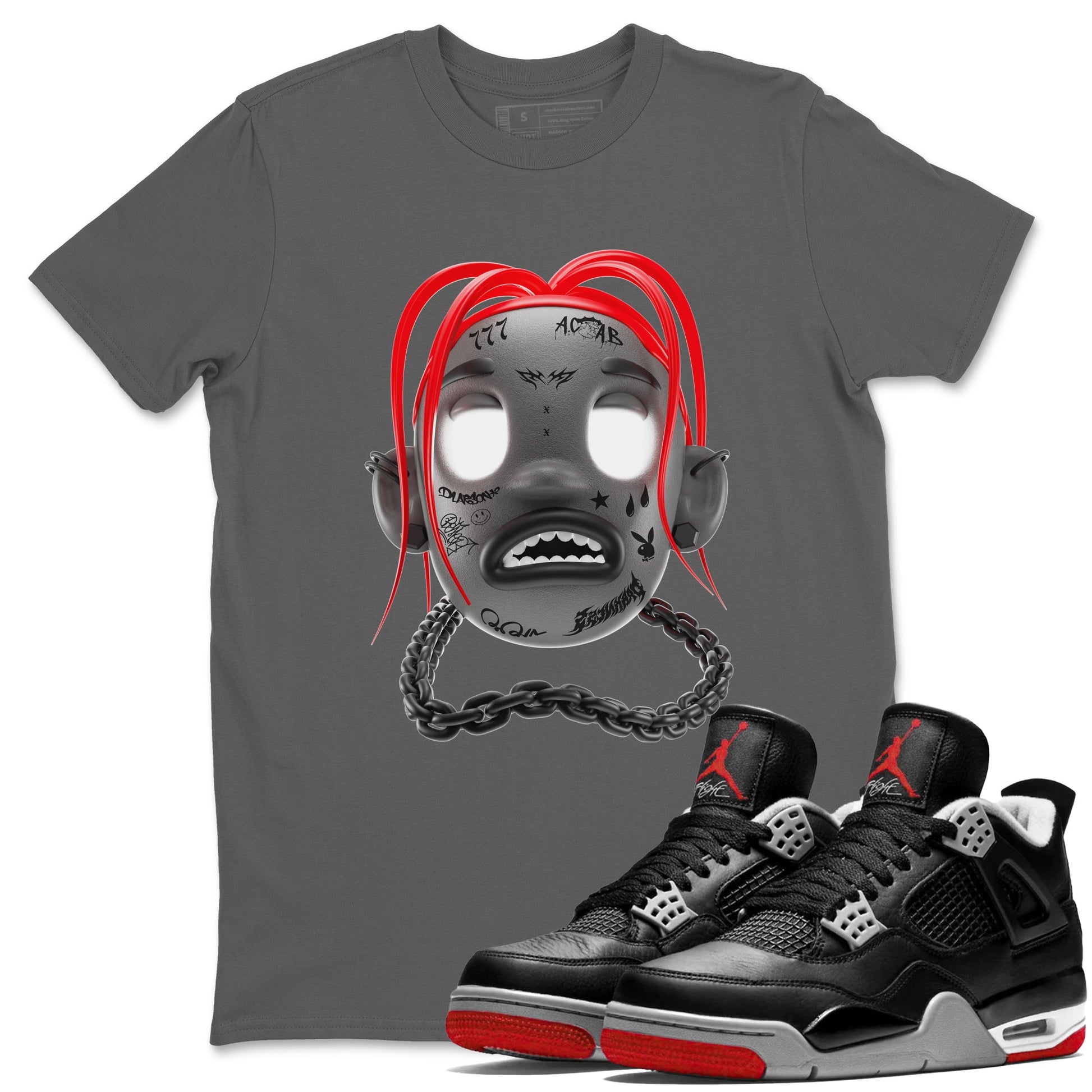 Air Jordan 4 Bred Reimagined shirt to match jordans Goosebumps Boy sneaker tees AJ4 Bred Reimagined SNRT Sneaker Release Tees unisex cotton Cool Grey 1 crew neck shirt