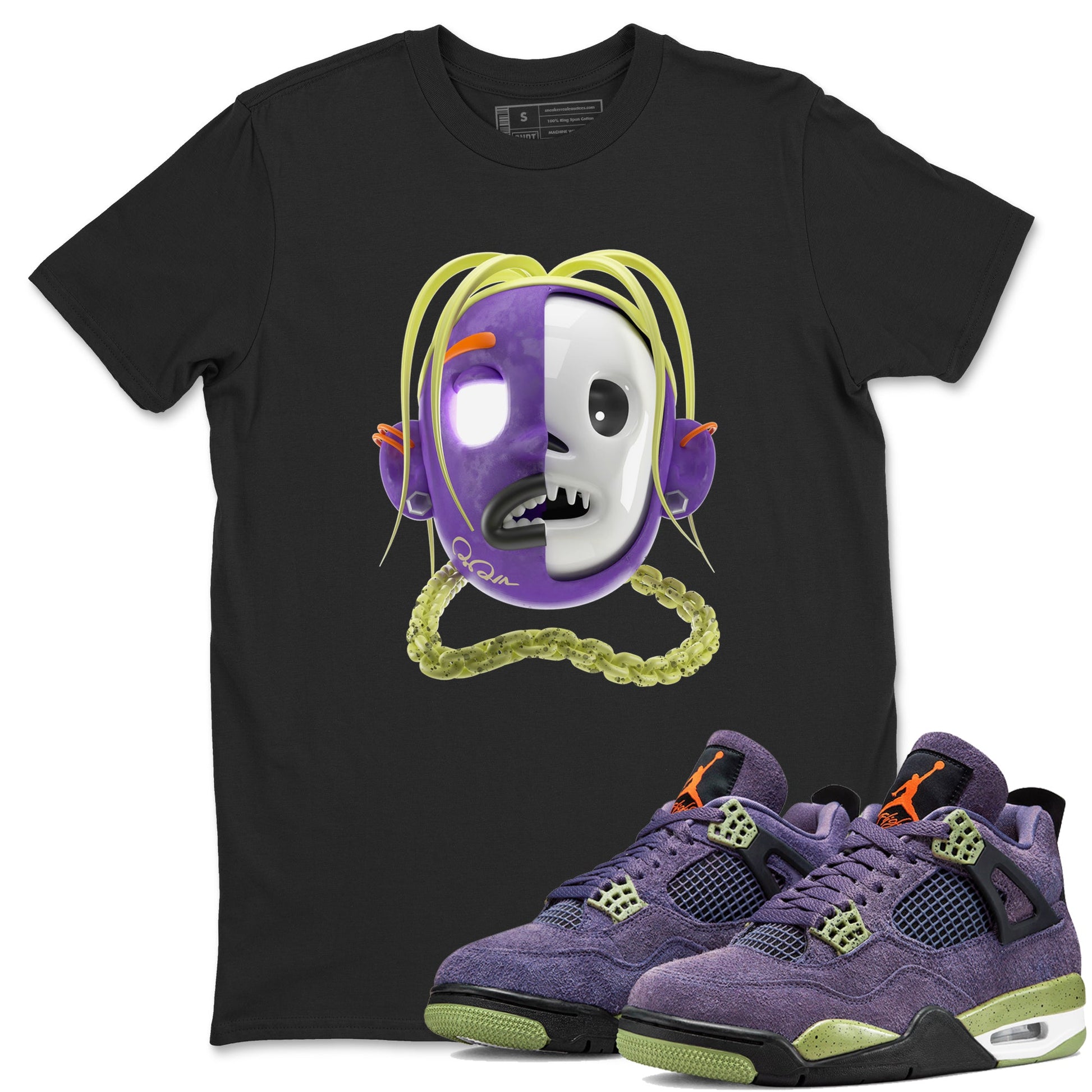 Air Jordan 4 Canyon Purple shirt to match jordans Goosebumps Boy sneaker tees AJ4 Canyon Purple SNRT Sneaker Release Tees Unisex Black 1 T-Shirt, Halloween tshirt