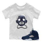 Air Jordan 5 Georgetown Sneaker Match Tees Goosebumps Boy Sneaker Tees AJ5 Georgetown Sneaker Release Tees Kids Shirts White 1