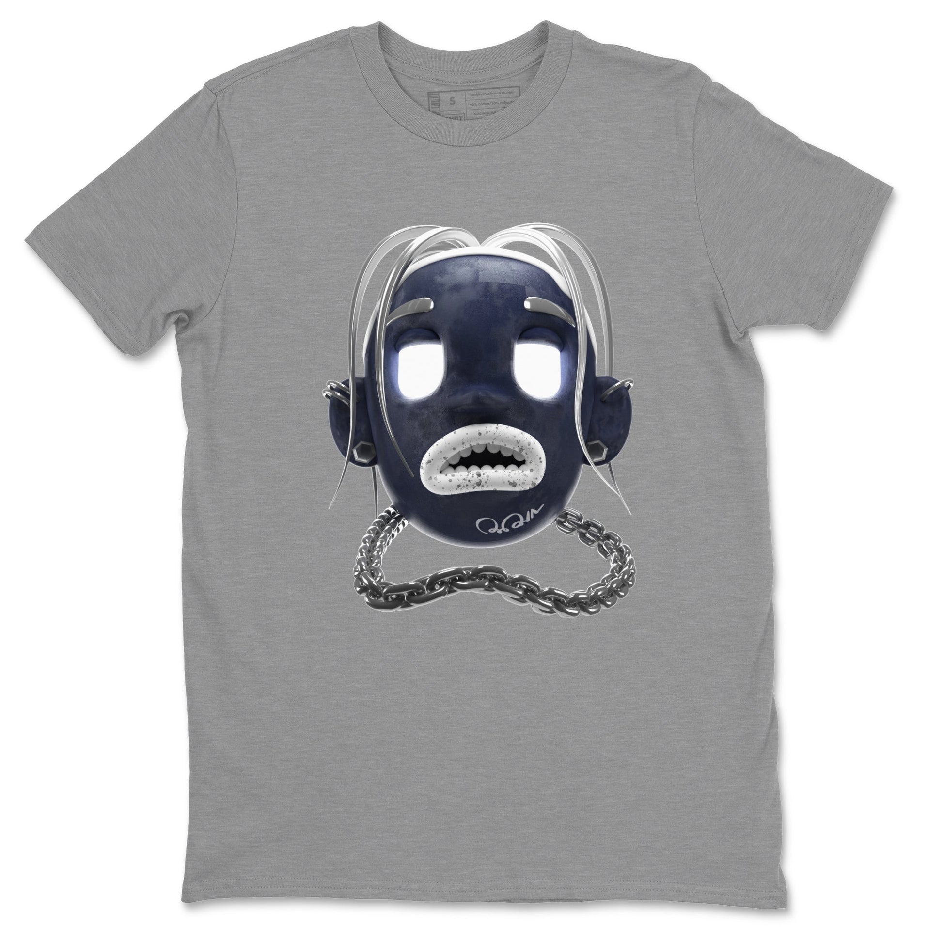 Air Jordan 5 Georgetown Sneaker Match Tees Goosebumps Boy Sneaker Tees AJ5 Georgetown Sneaker Release Tees Unisex Shirts Heather Grey 2