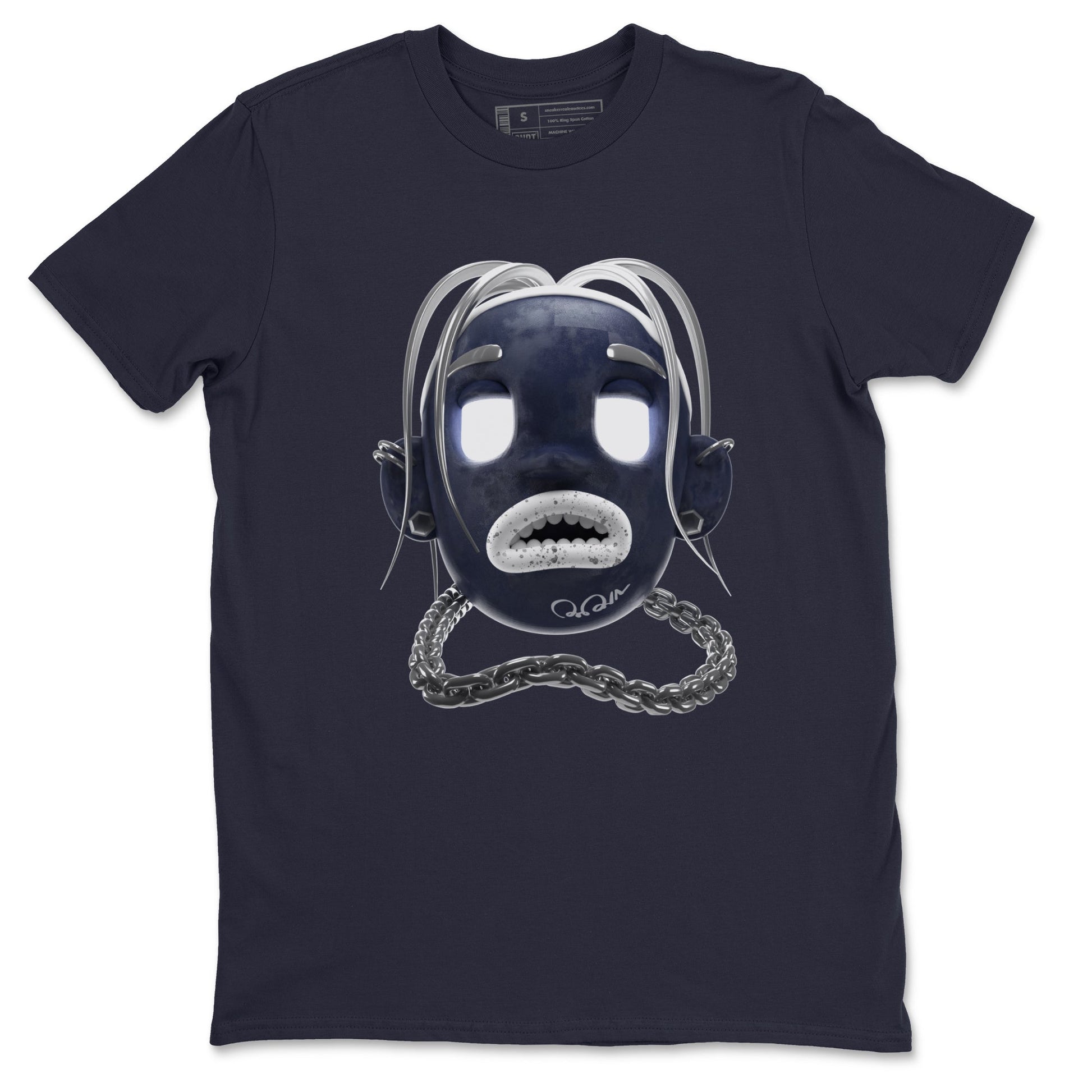 Air Jordan 5 Georgetown Sneaker Match Tees Goosebumps Boy Sneaker Tees AJ5 Georgetown Sneaker Release Tees Unisex Shirts Navy 2