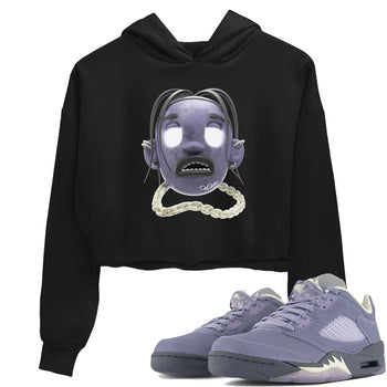 Air Jordan 5 Indigo Haze Sneaker Match Tees Goosebumps boy Sneaker Tees AJ5 Indigo Haze Sneaker Release Tees Women's Shirts Black 1