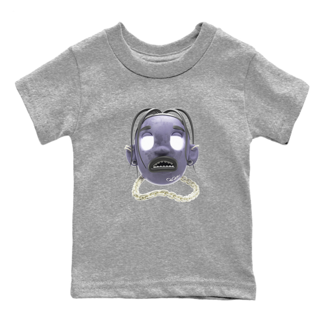 Air Jordan 5 Indigo Haze Sneaker Match Tees Goosebumps boy Sneaker Tees AJ5 Indigo Haze Sneaker Release Tees Kids Shirts Heather Grey 2