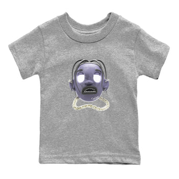 Air Jordan 5 Indigo Haze Sneaker Match Tees Goosebumps boy Sneaker Tees AJ5 Indigo Haze Sneaker Release Tees Kids Shirts Heather Grey 2