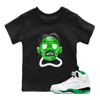 Air Jordan 5 Lucky Green shirt to match jordans Goosebumps Boy sneaker tees Air Jordan 5 Lucky Green SNRT sneaker release tees baby toddler Black 1 cotton Shirt