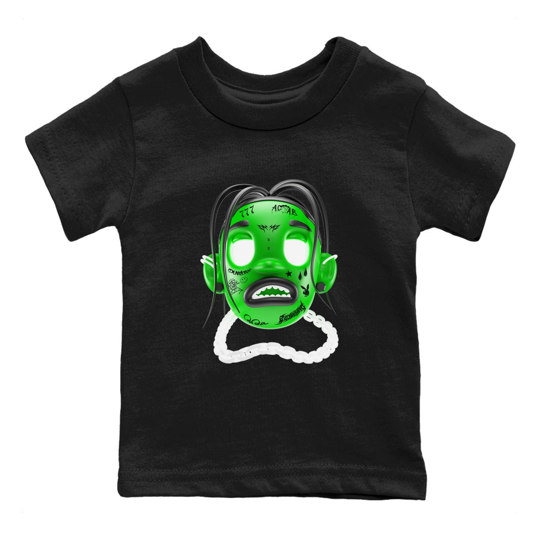 Air Jordan 5 Lucky Green shirt to match jordans Goosebumps Boy sneaker tees Air Jordan 5 Lucky Green SNRT sneaker release tees baby toddler Black 2 cotton Shirt