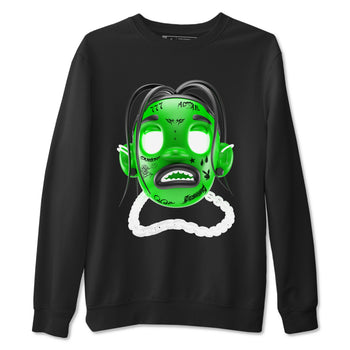 Air Jordan 5 Lucky Green shirt to match jordans Goosebumps Boy sneaker tees Air Jordan 5 Lucky Green SNRT Sneaker Release Tees unisex cotton Black 2 crew neck shirt