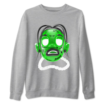 Air Jordan 5 Lucky Green shirt to match jordans Goosebumps Boy sneaker tees Air Jordan 5 Lucky Green SNRT Sneaker Release Tees unisex cotton Heather Grey 2 crew neck shirt