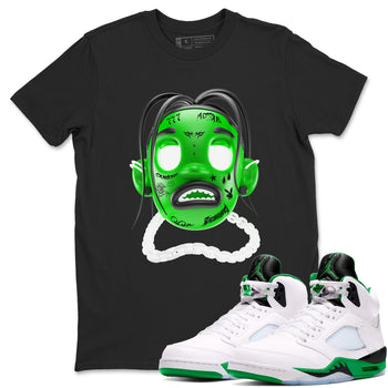 Air Jordan 5 Lucky Green shirt to match jordans Goosebumps Boy sneaker tees Air Jordan 5 Lucky Green SNRT Sneaker Release Tees unisex cotton Black 1 crew neck shirt