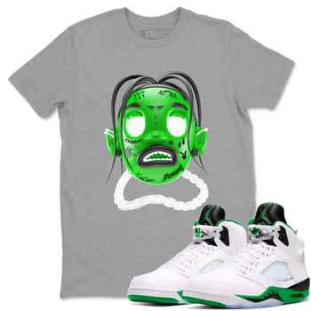 Air Jordan 5 Lucky Green shirt to match jordans Goosebumps Boy sneaker tees Air Jordan 5 Lucky Green SNRT Sneaker Release Tees unisex cotton Heather Grey 1 crew neck shirt