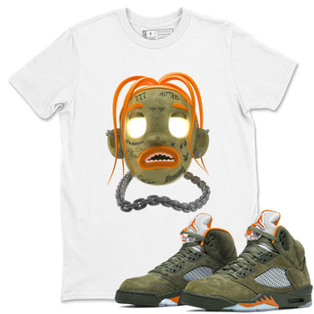 Air Jordan 5 Olive shirt to match jordans Goosebumps Boy sneaker tees Air Jordan 5 Olive SNRT Sneaker Release Tees unisex cotton White 1 crew neck shirt