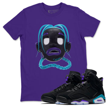 Air Jordan 6 Aqua Sneaker Match Tees Goosebumps Boy Sneaker Tees AJ6 Aqua Sneaker Release Tees Unisex Shirts Purple 1