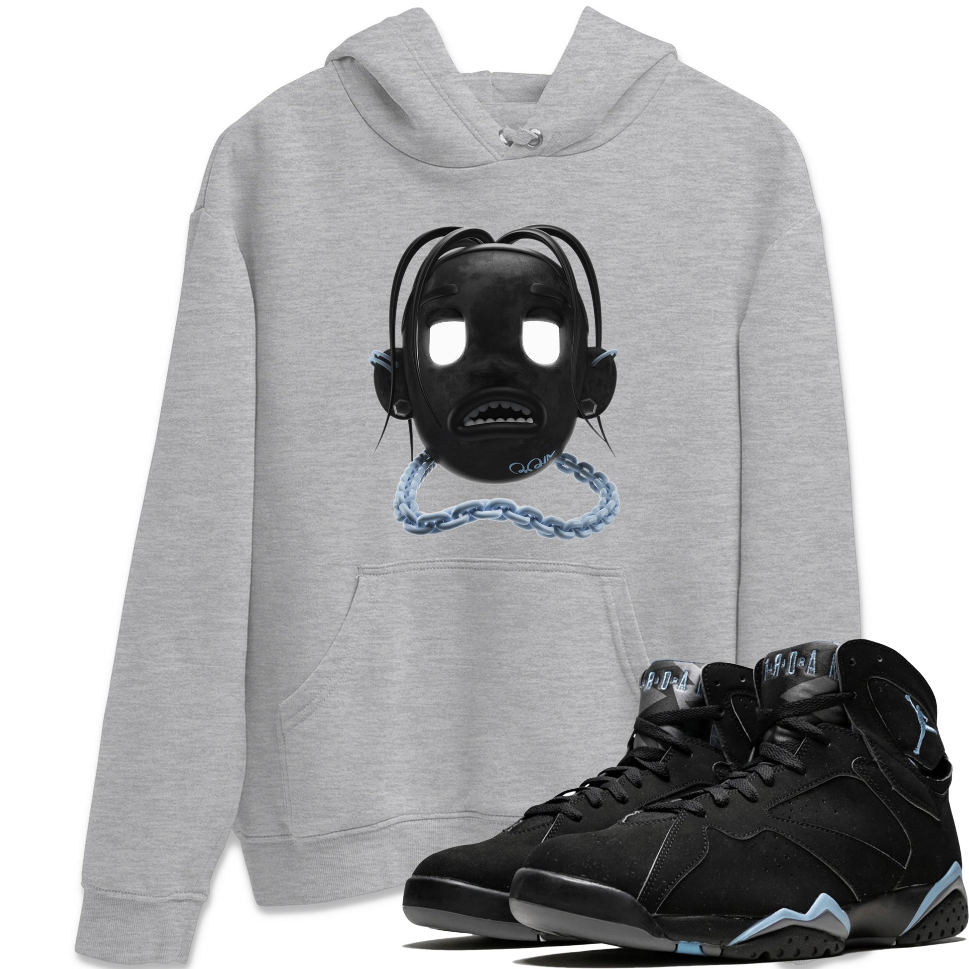 Air Jordan 7 Chambray Sneaker Match Tees Goosebumps Boy Sneaker Tees AJ7 Chambray Sneaker Release Tees Unisex Shirts Heather Grey 1
