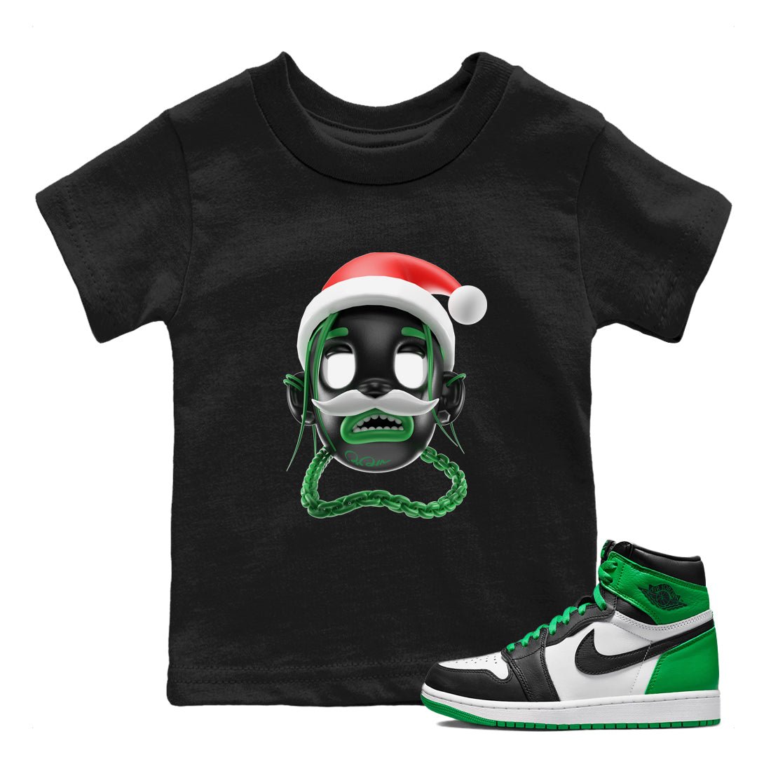 Air Jordan 1 Celtics shirt to match jordans Goosebumps Boy Christmas Edition sneaker tees Santa Gift AJ1 Celtics SNRT Sneaker Release Tees Baby Toddler Black 1 T-Shirt
