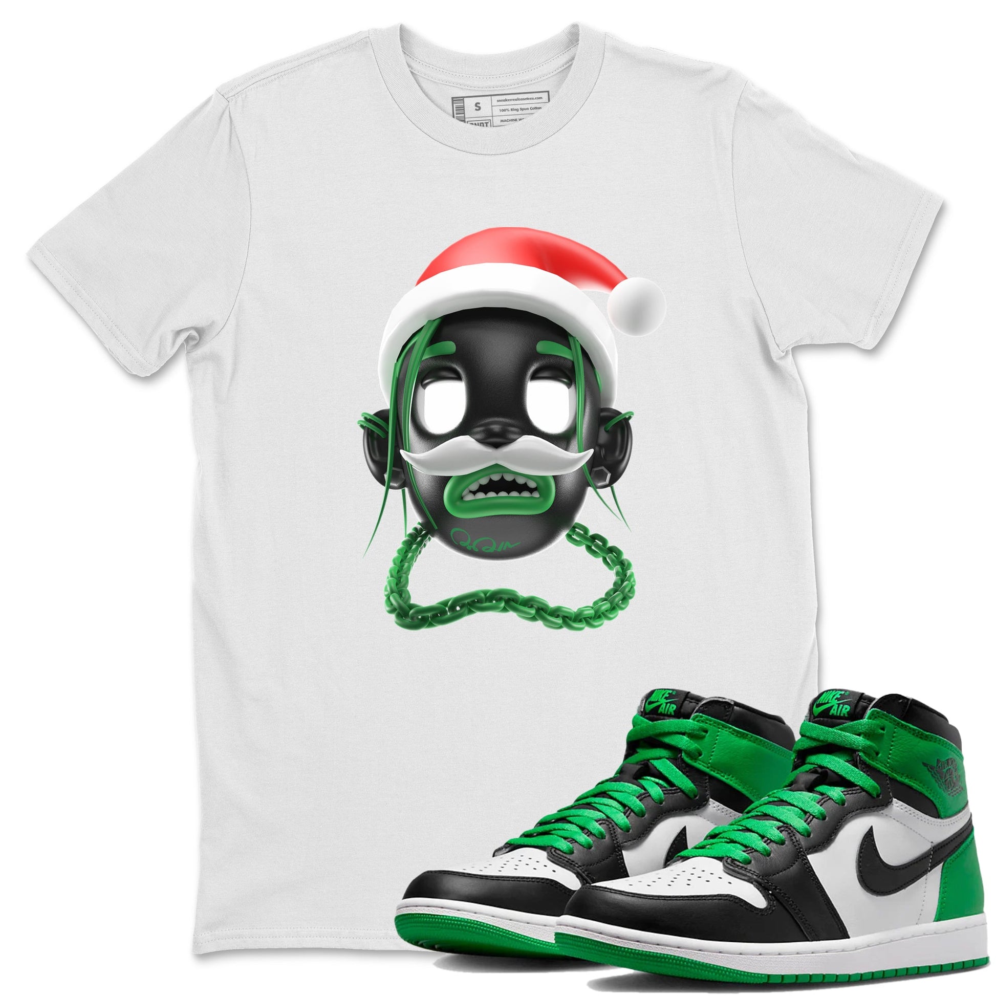Air Jordan 1 Celtics shirt to match jordans Goosebumps Boy Christmas Edition sneaker tees Santa Gift AJ1 Celtics SNRT Sneaker Release Tees Unisex White 1 T-Shirt