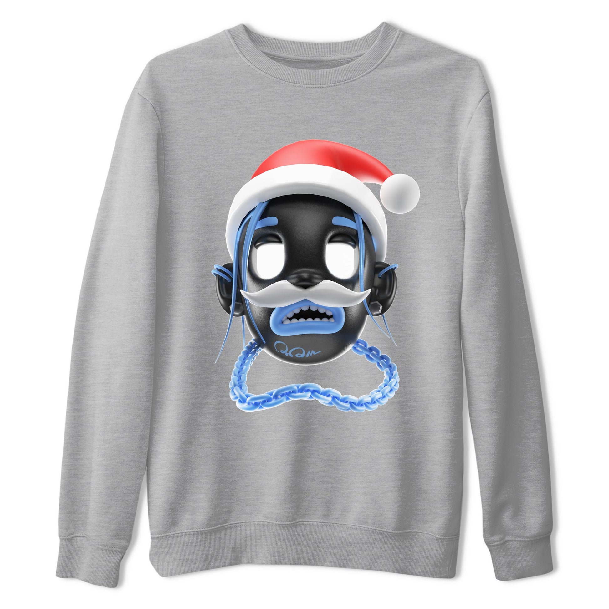 Air Jordan 1 UNC Toe shirt to match jordans Goosebumps Boy Christmas Edition sneaker tees Santa Gift AJ1 UNC Toe SNRT Sneaker Release Tees Unisex Heather Grey 2 T-Shirt