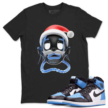 Air Jordan 1 UNC Toe shirt to match jordans Goosebumps Boy Christmas Edition sneaker tees Santa Gift AJ1 UNC Toe SNRT Sneaker Release Tees Unisex Black 1 T-Shirt