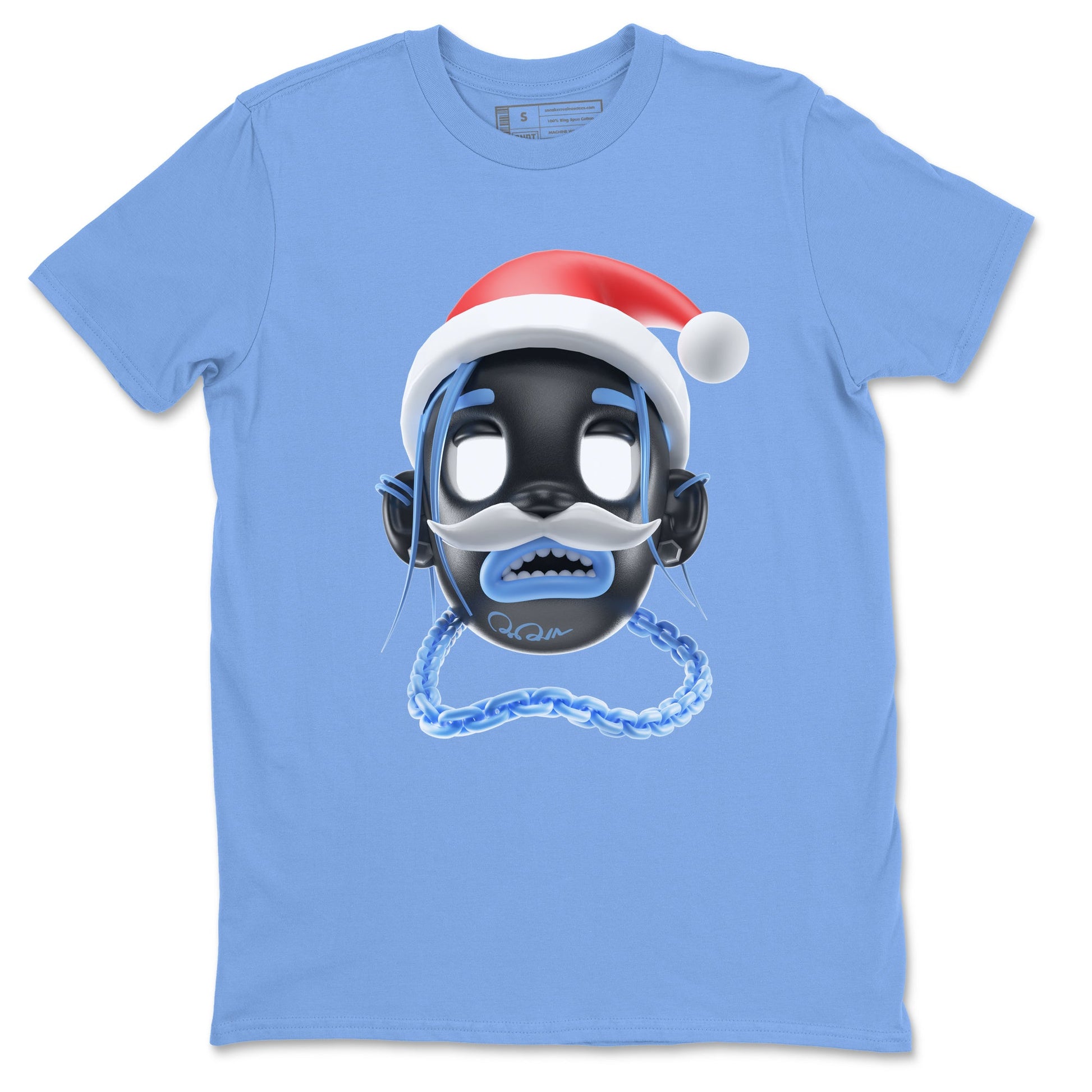 Air Jordan 1 UNC Toe shirt to match jordans Goosebumps Boy Christmas Edition sneaker tees Santa Gift AJ1 UNC Toe SNRT Sneaker Release Tees Unisex Carolina Blue 2 T-Shirt