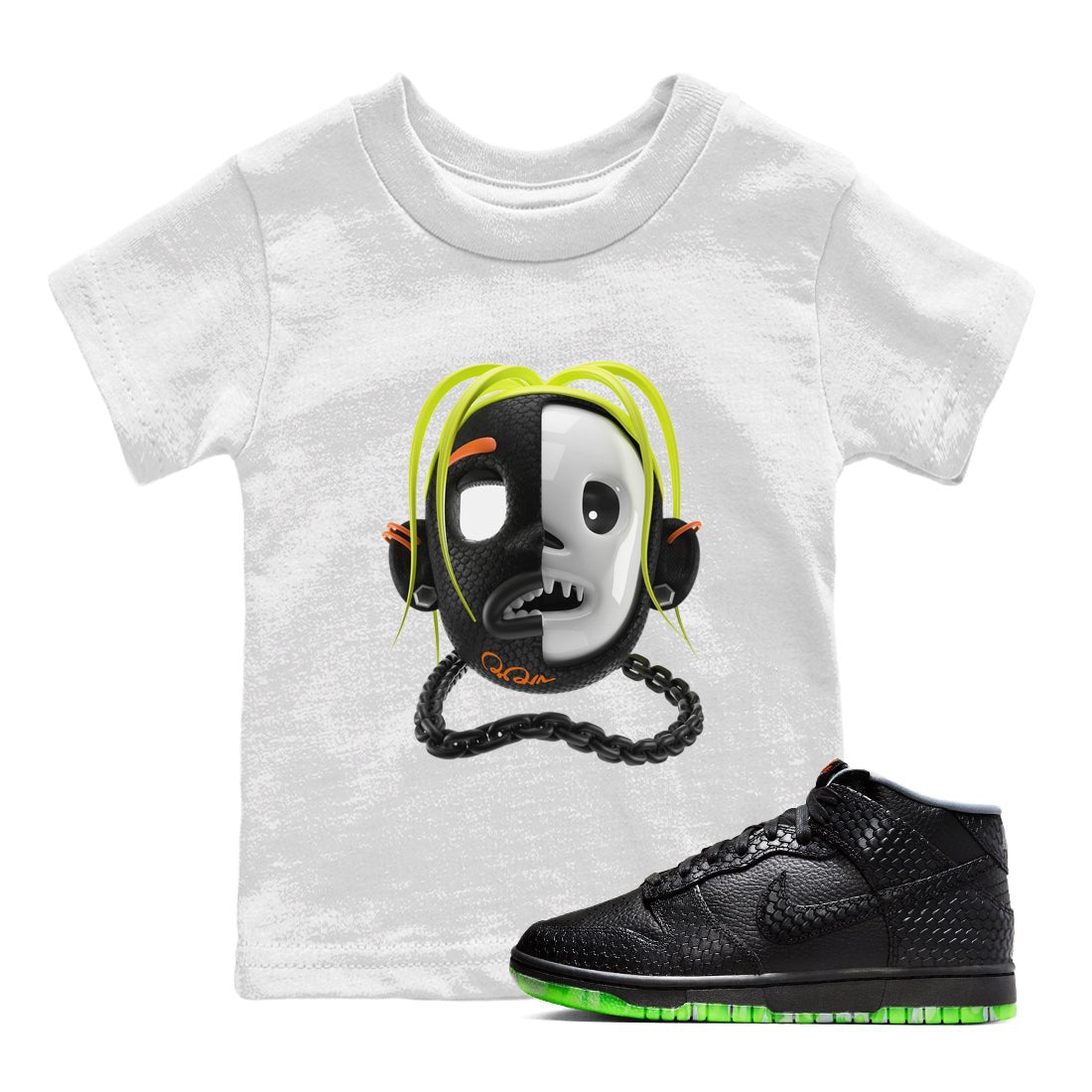 Dunk Mid Premium shirt to match jordans Goosebumps Boy sneaker tees Halloween night dress Dunk Halloween SNRT Sneaker Release Tees Baby Toddler White 1 T-Shirt