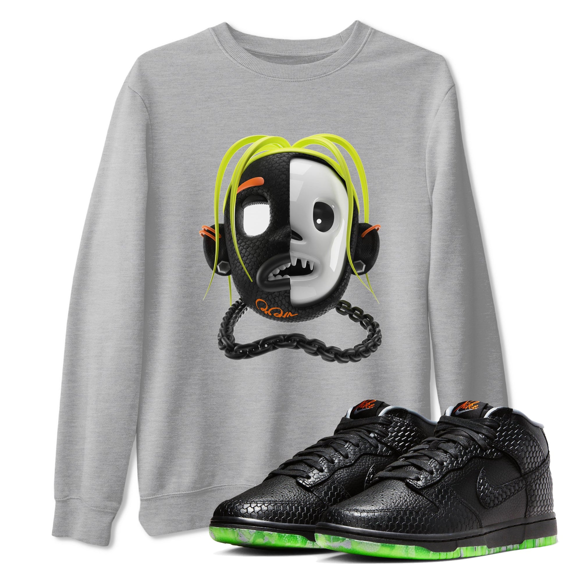 Dunk Mid Premium shirt to match jordans Goosebumps Boy sneaker tees Halloween night dress Dunk Halloween SNRT Sneaker Release Tees Unisex Heather Grey 1 T-Shirt