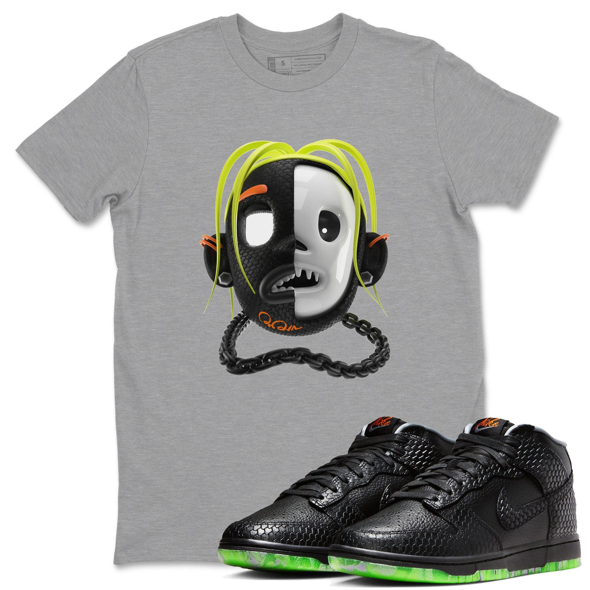Dunk Mid Premium shirt to match jordans Goosebumps Boy sneaker tees Halloween night dress Dunk Halloween SNRT Sneaker Release Tees Unisex Heather Grey 1 T-Shirt
