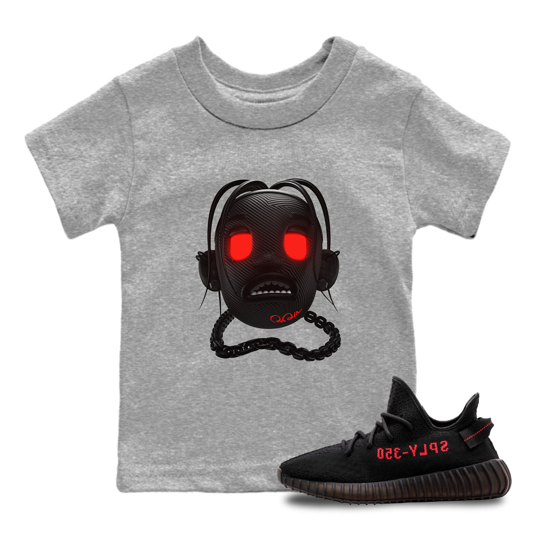 Yeezy 350 Bred shirt to match jordans Goosebumps Boy sneaker tees Adidas Yeezy Boost V2 350 Bred SNRT Sneaker Release Tees Baby Toddler Heather Grey 1 T-Shirt
