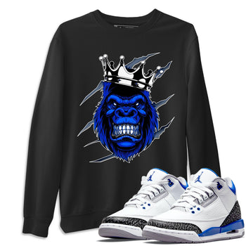 Jordan 3 Racer Blue Sneaker Match Tees Gorilla Sneaker Tees Jordan 3 Racer Blue Sneaker Release Tees Unisex Shirts