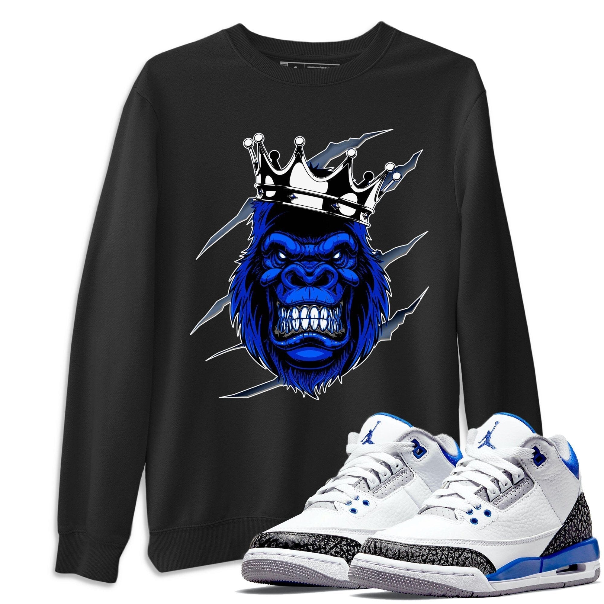 Jordan 3 Racer Blue Sneaker Match Tees Gorilla Sneaker Tees Jordan 3 Racer Blue Sneaker Release Tees Unisex Shirts