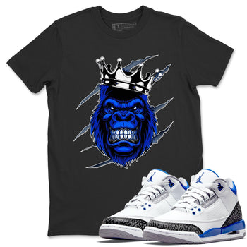 Jordan 3 Racer Blue Sneaker Match Tees Gorilla Sneaker Tees Jordan 3 Racer Blue Sneaker Release Tees Unisex Shirts
