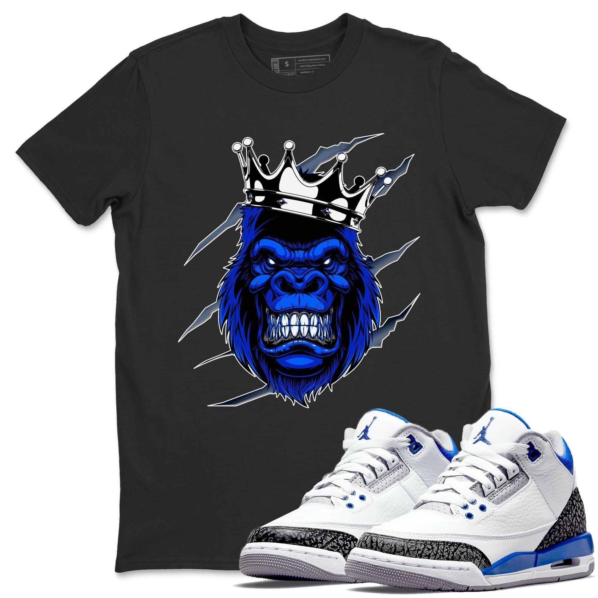 Jordan 3 Racer Blue Sneaker Match Tees Gorilla Sneaker Tees Jordan 3 Racer Blue Sneaker Release Tees Unisex Shirts