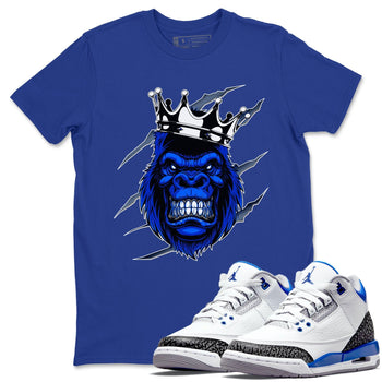 Jordan 3 Racer Blue Sneaker Match Tees Gorilla Sneaker Tees Jordan 3 Racer Blue Sneaker Release Tees Unisex Shirts