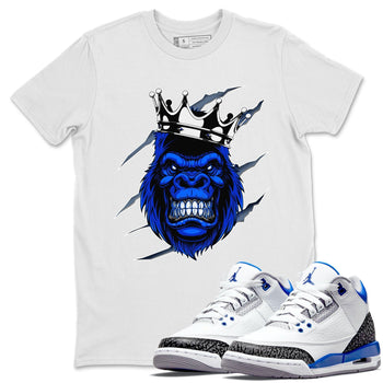 Jordan 3 Racer Blue Sneaker Match Tees Gorilla Sneaker Tees Jordan 3 Racer Blue Sneaker Release Tees Unisex Shirts