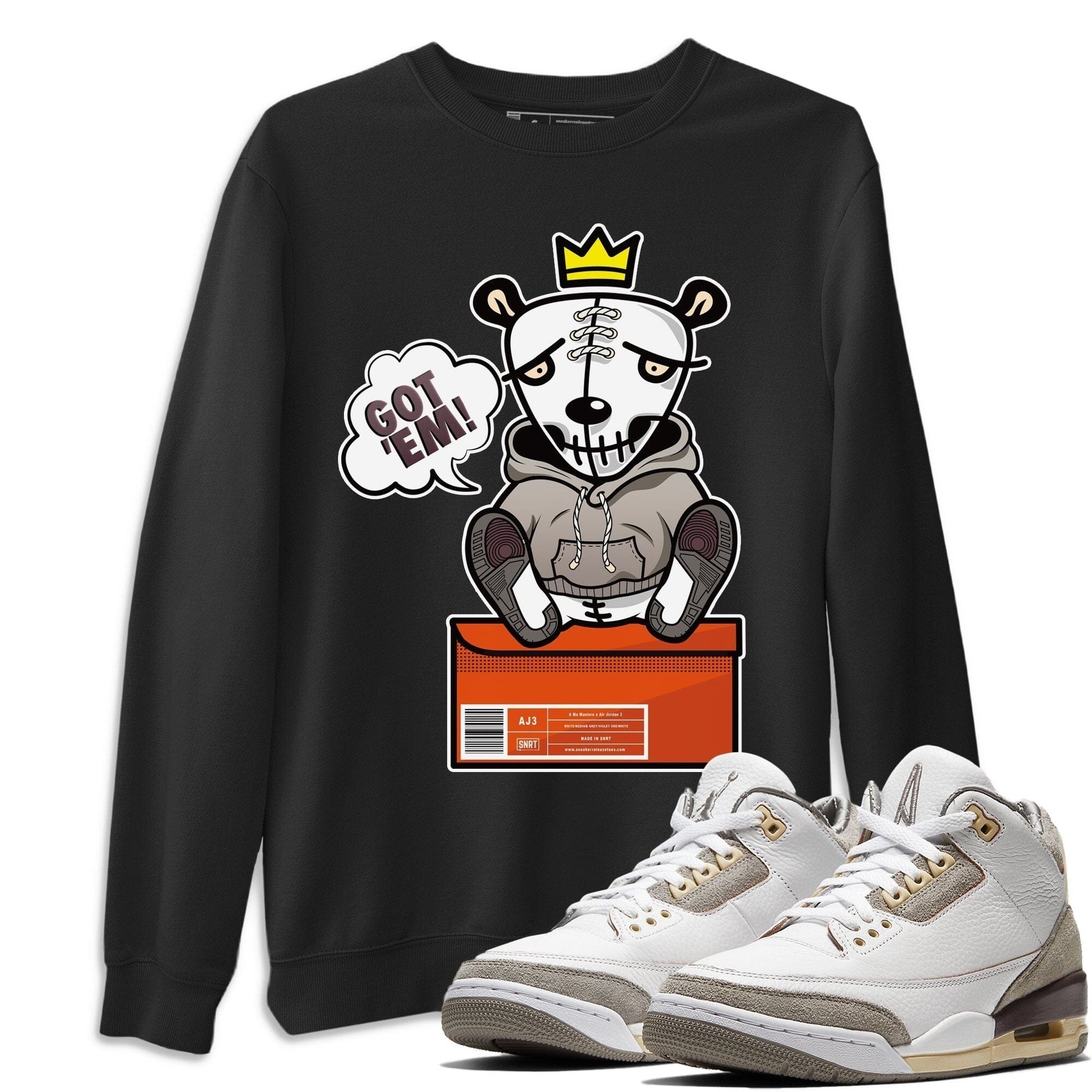 Jordan 3 A Ma Maniere Sneaker Match Tees Got Em Sneaker Tees Jordan 3 A Ma Maniere Sneaker Release Tees Unisex Shirts