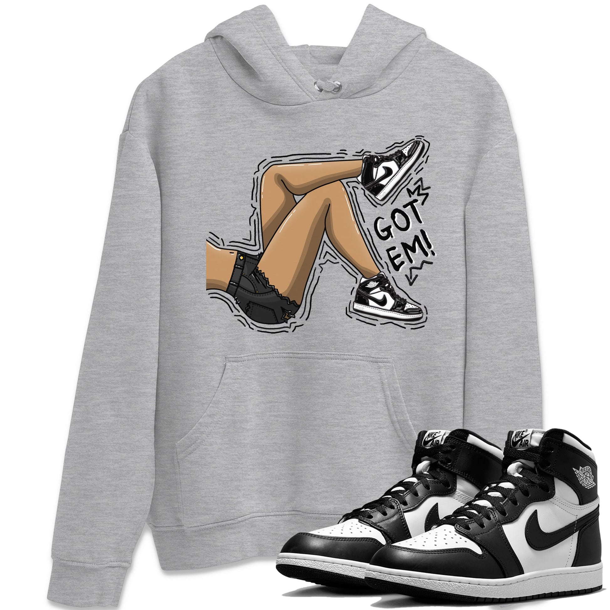 Air Jordan 1 Black White Sneaker Match Tees Got Em Legs Sneaker Tees Air Jordan 1 Black White Sneaker Release Tees Unisex Shirts