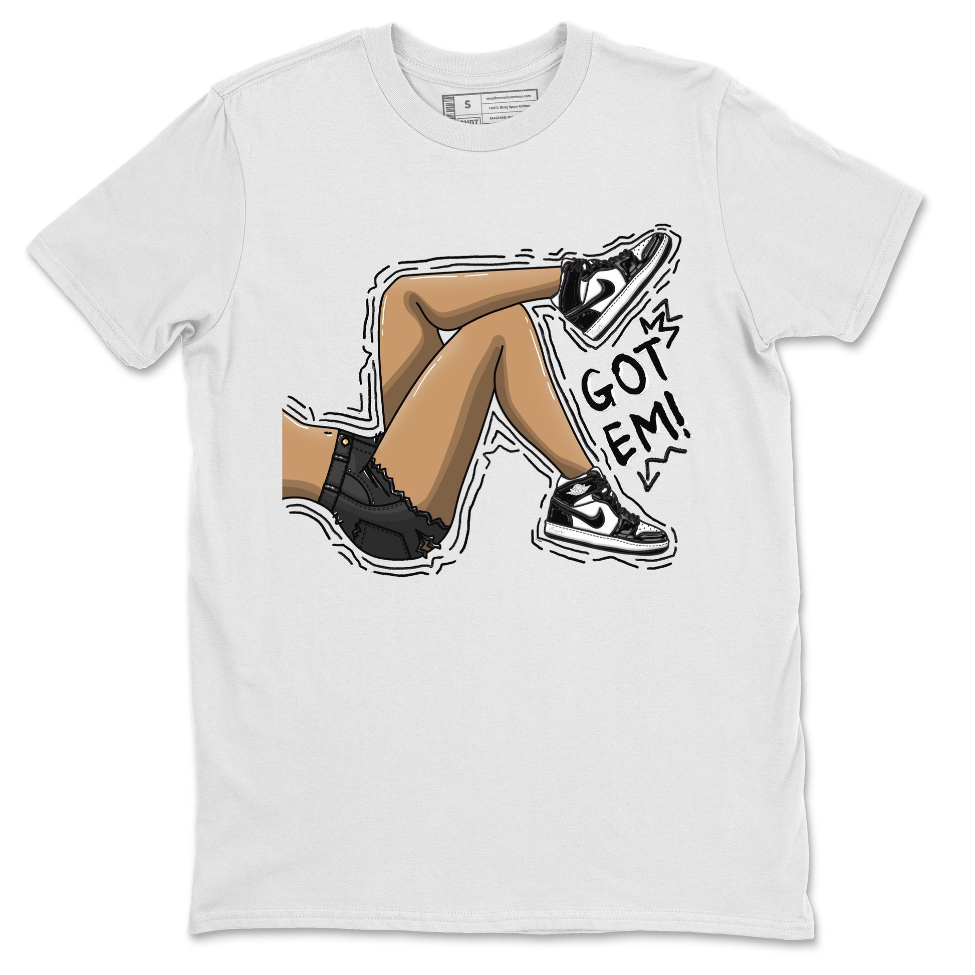Air Jordan 1 Black White Sneaker Match Tees Got Em Legs Sneaker Tees Air Jordan 1 Black White Sneaker Release Tees Unisex Shirts