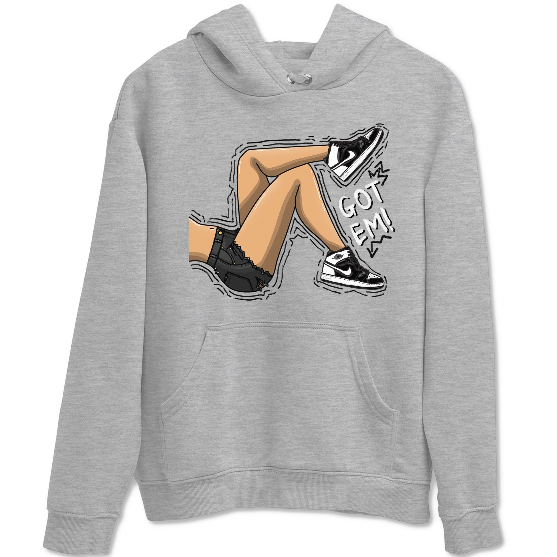 1s Black White shirt to match jordans Got Em Legs sneaker tees Air Jordan 1 Black White SNRT Sneaker Release Tees unisex cotton Heather Grey 2 crew neck shirt