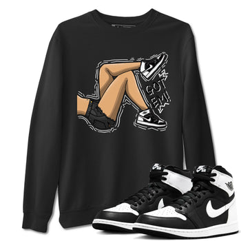 1s Black White shirt to match jordans Got Em Legs sneaker tees Air Jordan 1 Black White SNRT Sneaker Release Tees unisex cotton Black 1 crew neck shirt