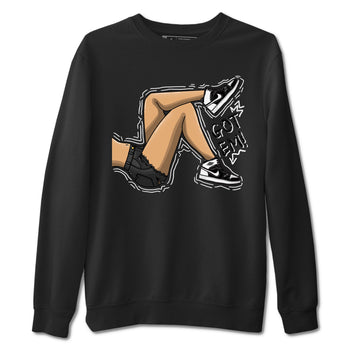 1s Black White shirt to match jordans Got Em Legs sneaker tees Air Jordan 1 Black White SNRT Sneaker Release Tees unisex cotton Black 2 crew neck shirt