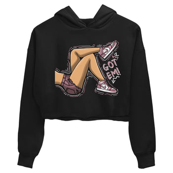Air Jordan 1 Mauve shirt to match jordans Got Em Legs sneaker tees AJ1 Mauve SNRT Sneaker Tees Sneaker Matching Clothing Brand Black 2 Crop T-Shirt