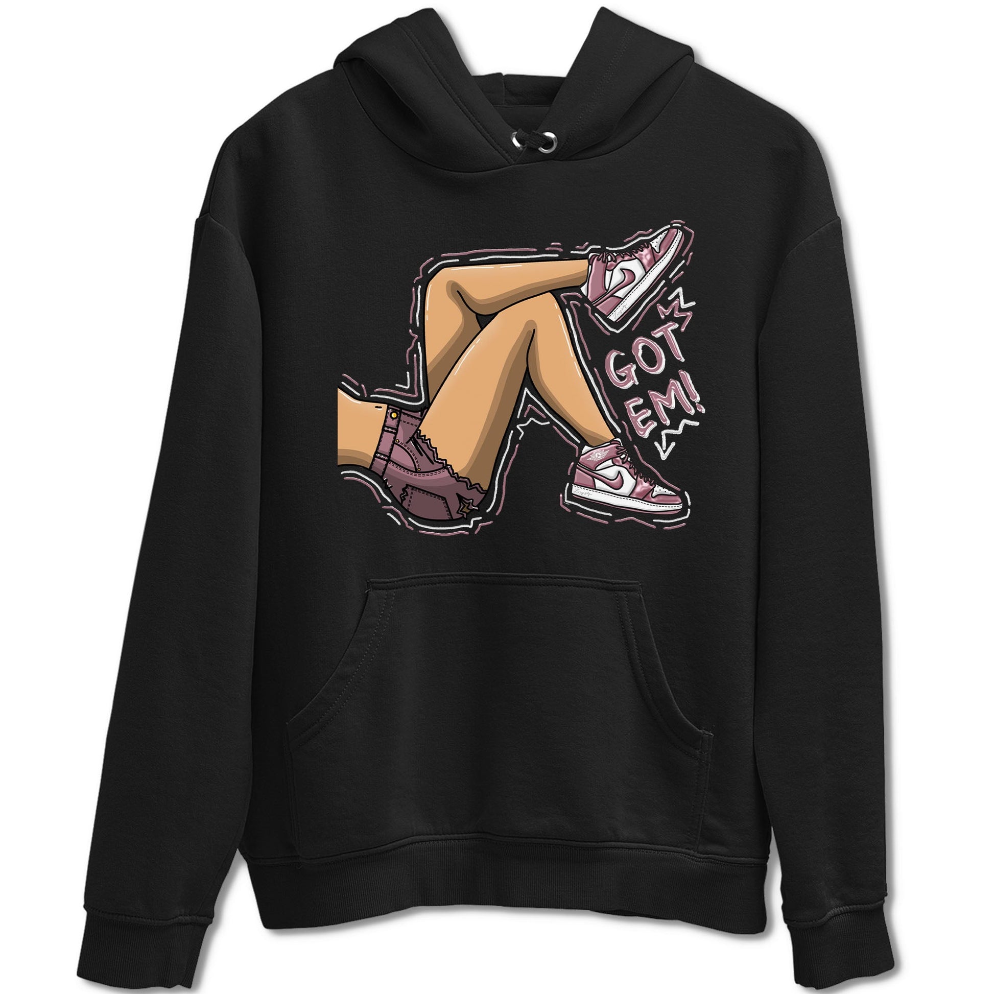 Air Jordan 1 Mauve shirt to match jordans Got Em Legs sneaker tees AJ1 Mauve SNRT Sneaker Tees Sneaker Matching Clothing Brand Unisex Sneaker Tee Black 2 T-Shirt