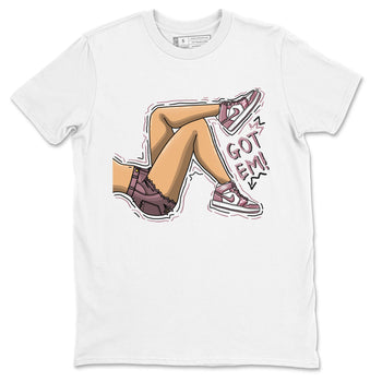 Air Jordan 1 Mauve shirt to match jordans Got Em Legs sneaker tees AJ1 Mauve SNRT Sneaker Tees Sneaker Matching Clothing Brand Unisex Sneaker Tee White 2 T-Shirt