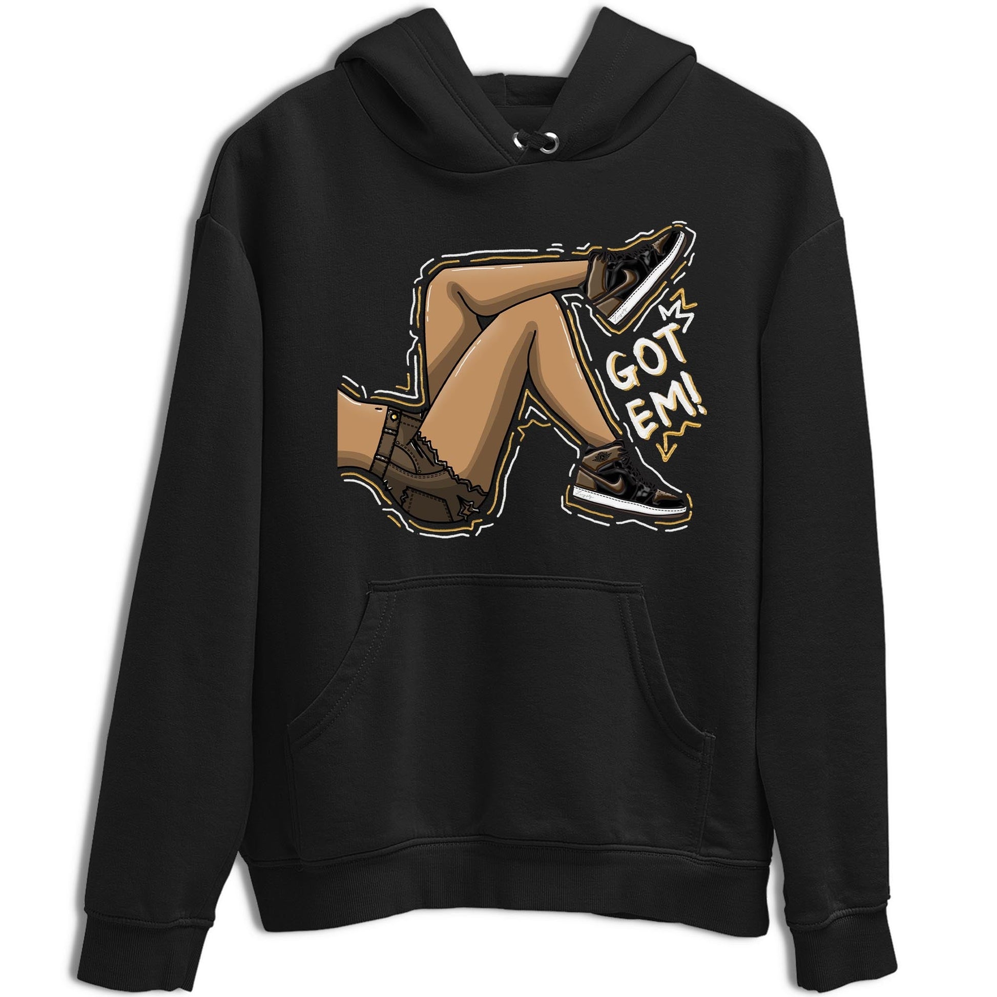 Air Jordan 1 Palomino shirt to match jordans Got Em Legs sneaker tees Crew Neck Jordan 1 Retro High OG Palomino SNRT Sneaker Release Tees Unisex Casual Shirts Black 2 T-Shirt