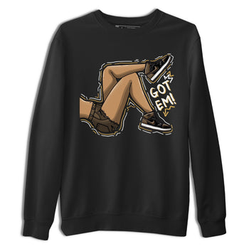 Air Jordan 1 Palomino shirt to match jordans Got Em Legs sneaker tees Crew Neck Jordan 1 Retro High OG Palomino SNRT Sneaker Release Tees Unisex Casual Shirts Black 2 T-Shirt