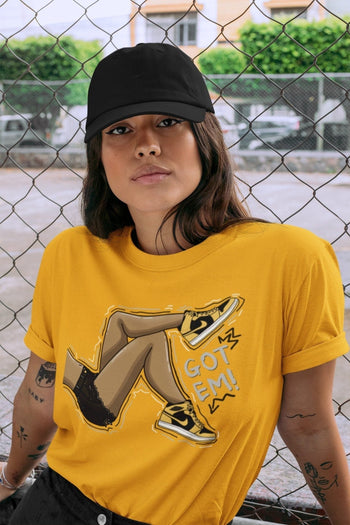 Jordan 1 Pollen Sneaker Match Tees Got Em Legs Sneaker Tees Jordan 1 Pollen Sneaker Release Tees Unisex Shirts