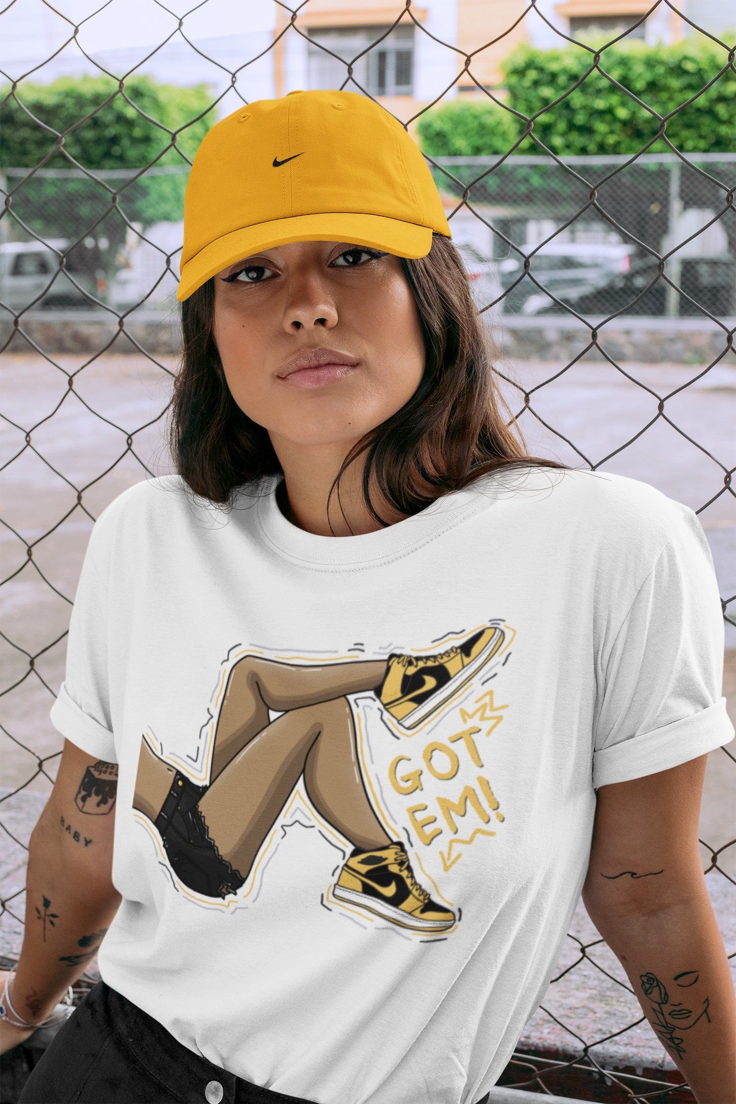 Jordan 1 Pollen Sneaker Match Tees Got Em Legs Sneaker Tees Jordan 1 Pollen Sneaker Release Tees Unisex Shirts