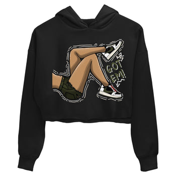 Air Jordan 1 Travis Scott Olive Sneaker Match Tees Got Em Legs Sneaker Tees AJ1 Travis Scott Olive Sneaker Release Tees Women's Shirts Black 2