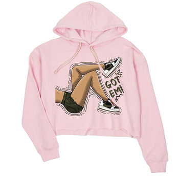 Air Jordan 1 Travis Scott Olive Sneaker Match Tees Got Em Legs Sneaker Tees AJ1 Travis Scott Olive Sneaker Release Tees Women's Shirts Pink 2