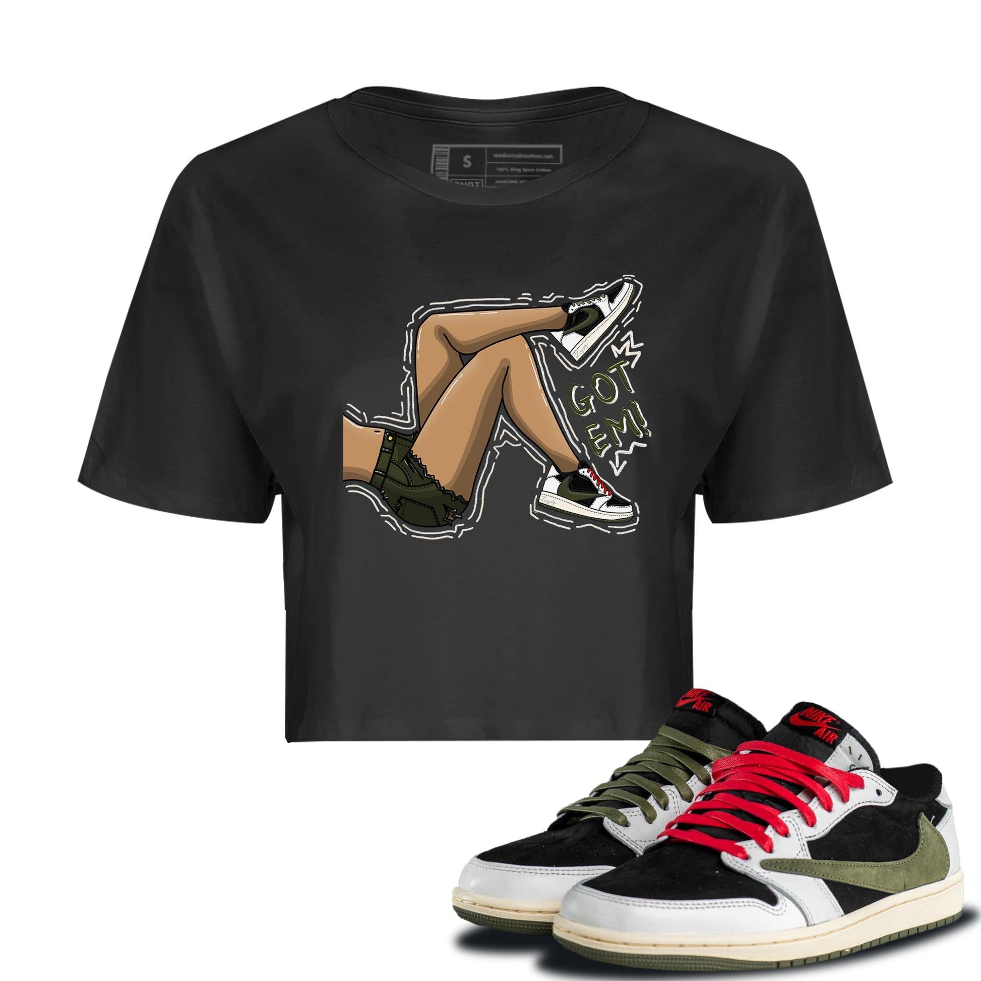 Air Jordan 1 Travis Scott Olive Got Em Legs WMNS Cotton Sneaker Hoodie Air Jordan 1 Travis Scott Olive Sneaker Crop Hoodie Size Chart