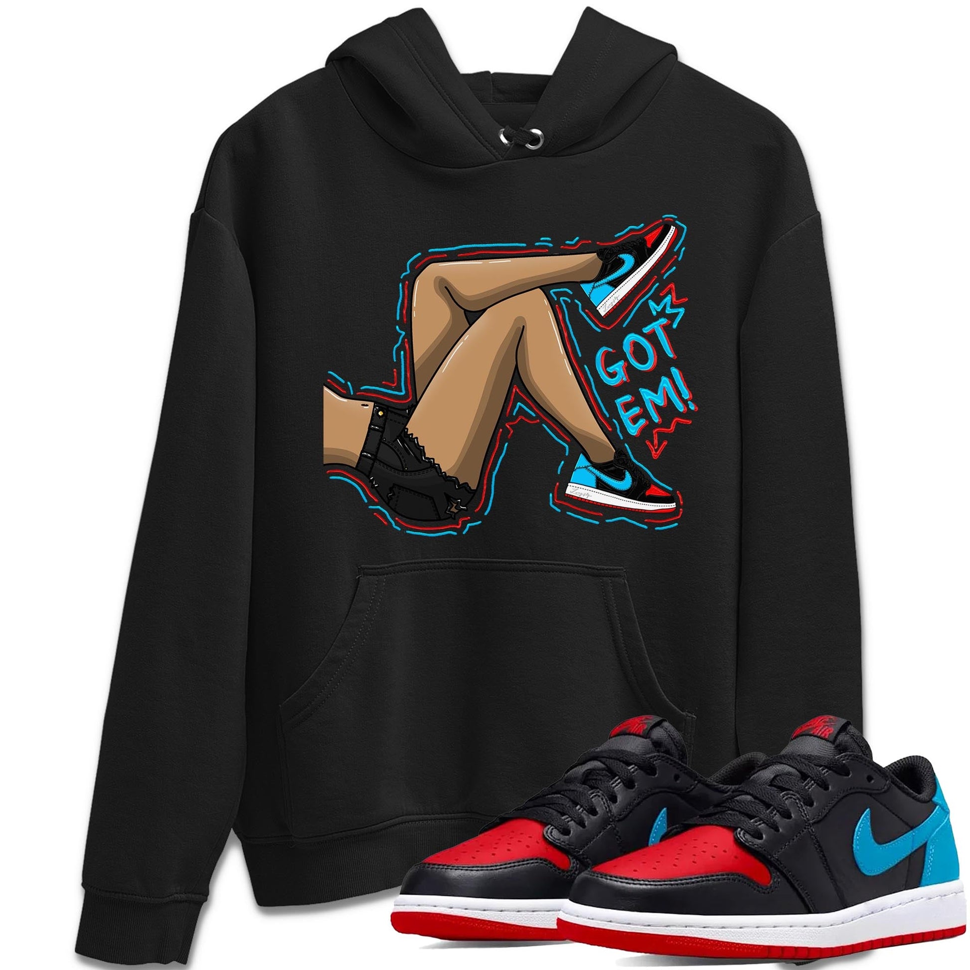 Air Jordan 1 Low UNC to Chicago shirt to match jordans Got Em Legs sneaker tees Air Jordan 1 UNC to Chicago SNRT Sneaker Release Tees Unisex Black 1 T-Shirt