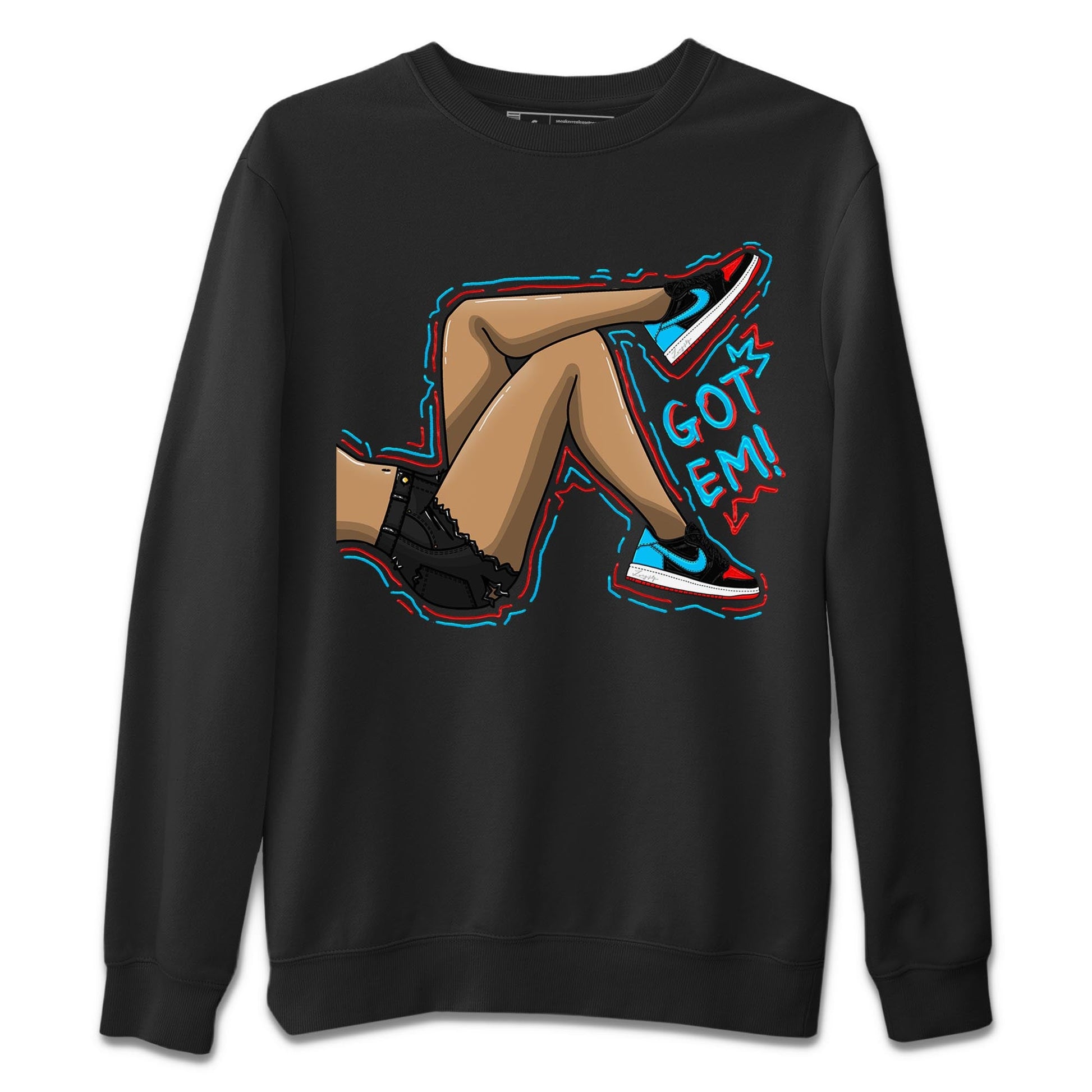 Air Jordan 1 Low UNC to Chicago shirt to match jordans Got Em Legs sneaker tees Air Jordan 1 UNC to Chicago SNRT Sneaker Release Tees Unisex Black 2 T-Shirt